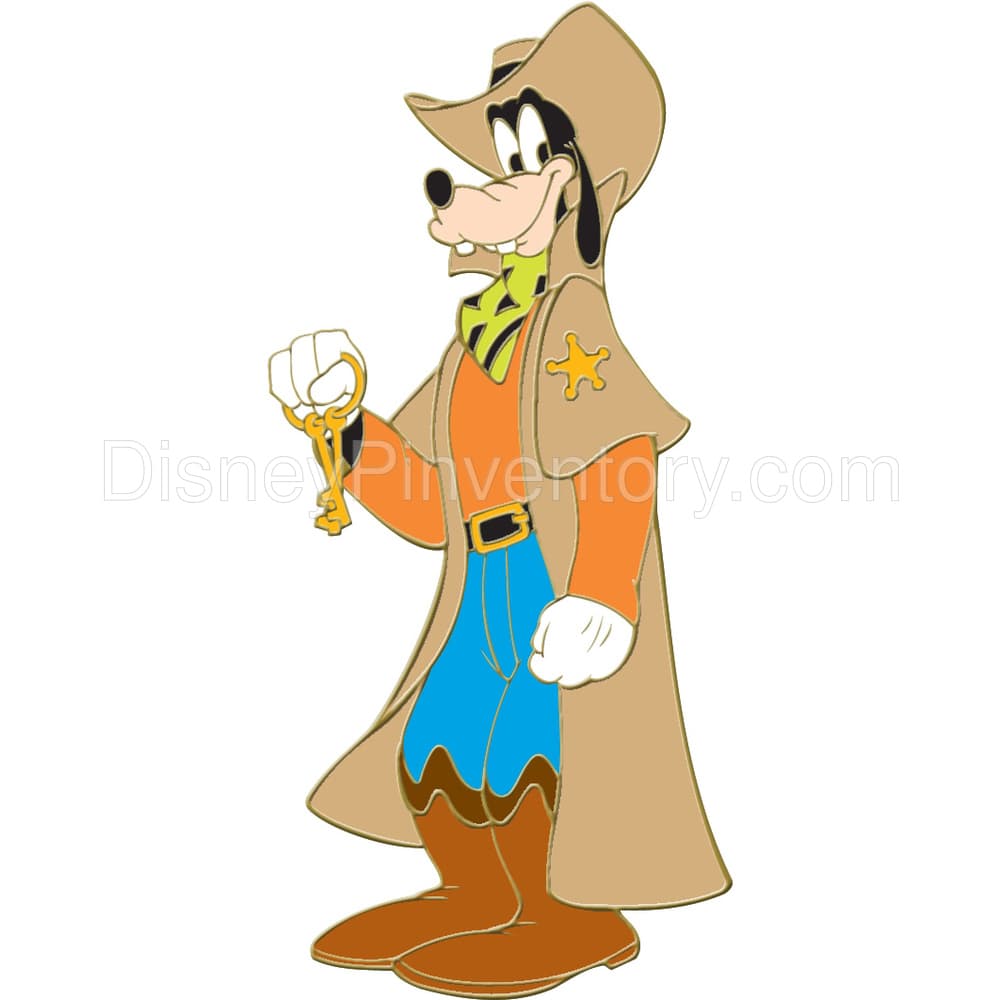 Cowboy Mickey Mouse Pin Set - Goofy - Pin 29158
