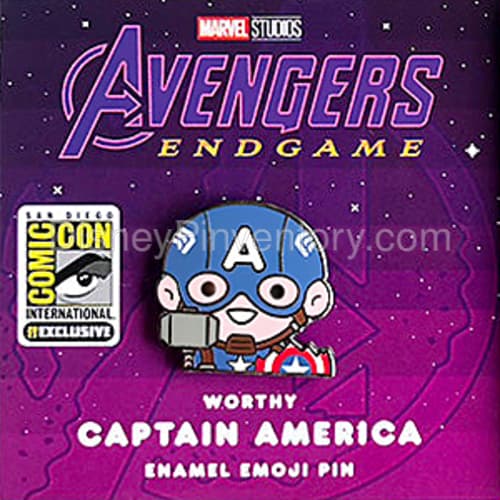 SDCC 2023: Worthy Captain America - Avengers: Endgame Emoji Enamel Pin - Pin 29311