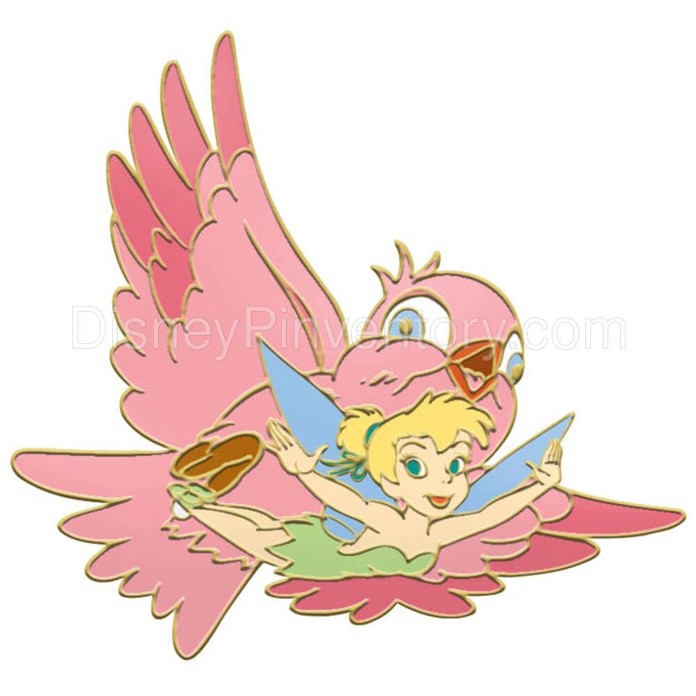 Tinker Bell Nature Pin Set - Tinker Bell Flying with a Bird - Pin 29937