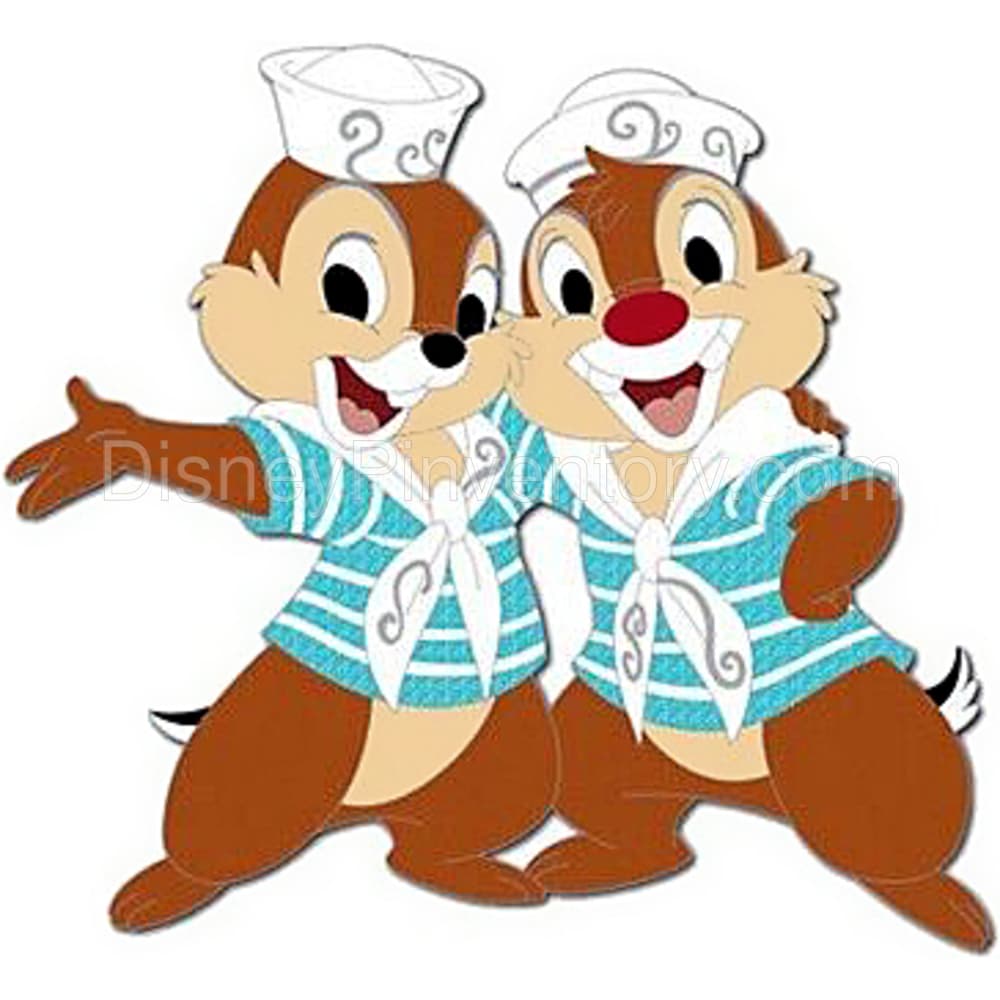 WDI Disney Cruise Line 25th Anniversary Pin - Crew Mates Chip & Dale - Pin 30080