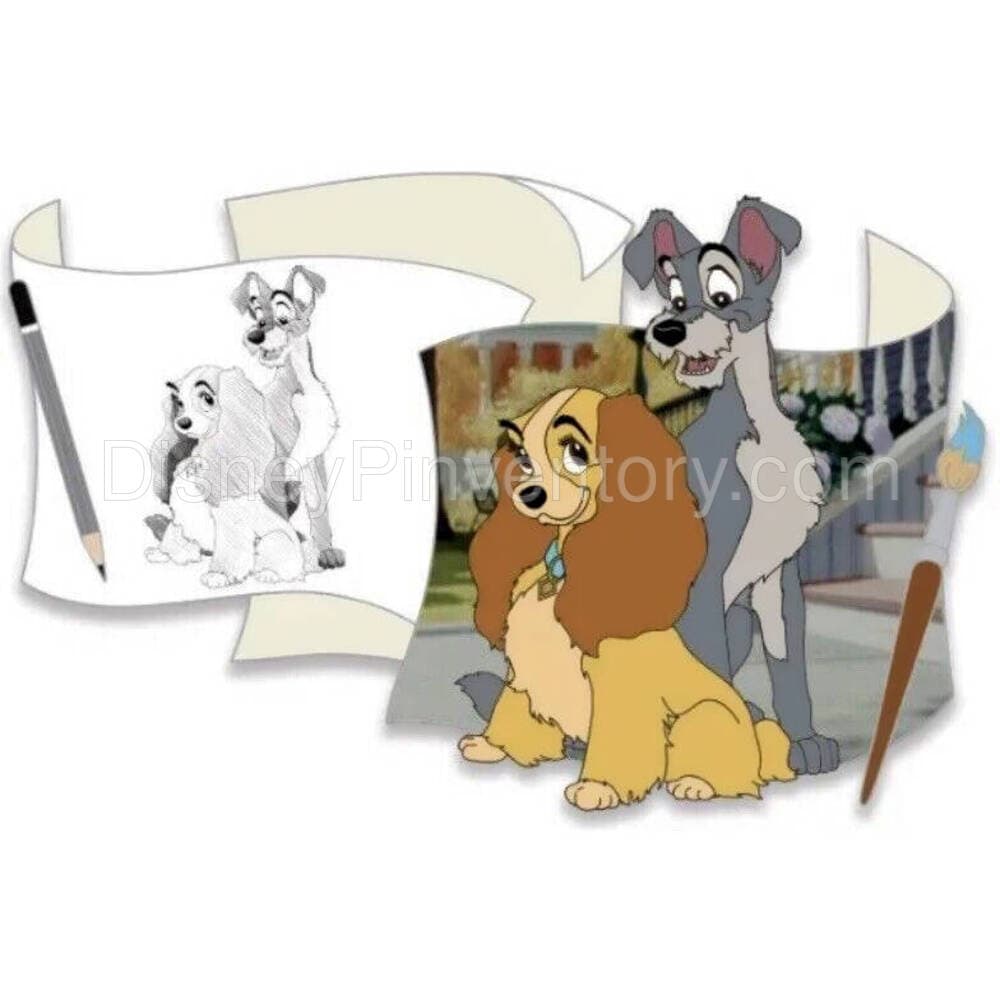 WDI - Off the Page Pin Series  - Lady & Tramp - Pin 30091