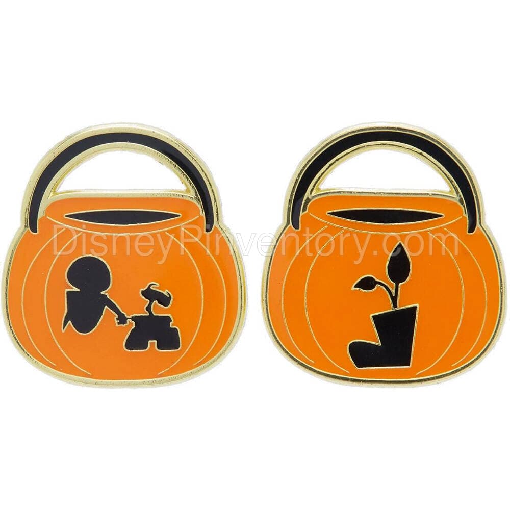 Loungefly Disney Pixar WALL-E Jack-o-Lantern Buckets EVE & WALL-E Pin Set - BoxLunch Exclusive - Pin 30143