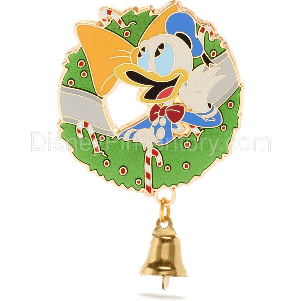 Donald Duck Festive Happy Holidays Wreath Pin - Pin 31147