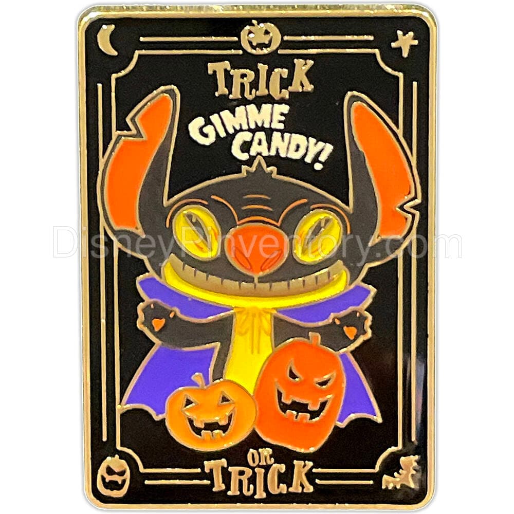 Stitch Trick or Trick Halloween Mystery Pin Set - Stitch Vampire with Pumpkins - Hong Kong Disneyland - Pin 31257
