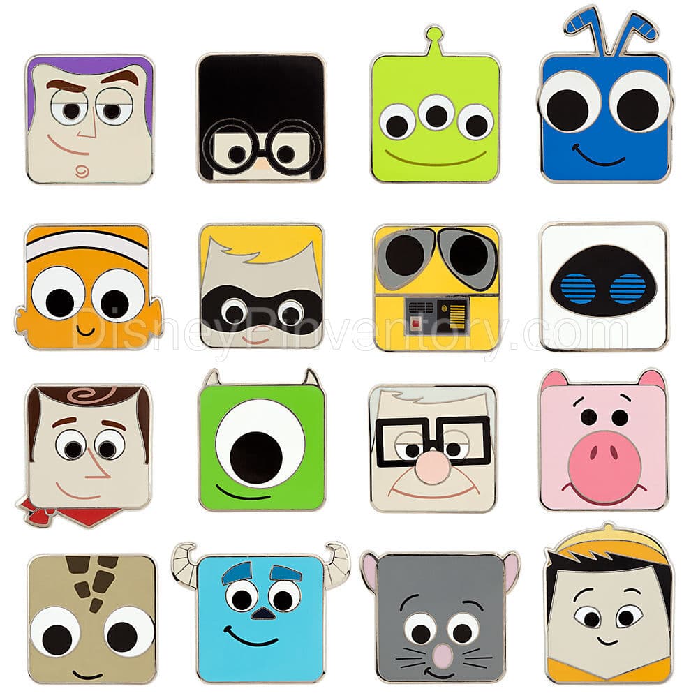 Disney/Pixar Character Squares Pin Set - Pin 31684