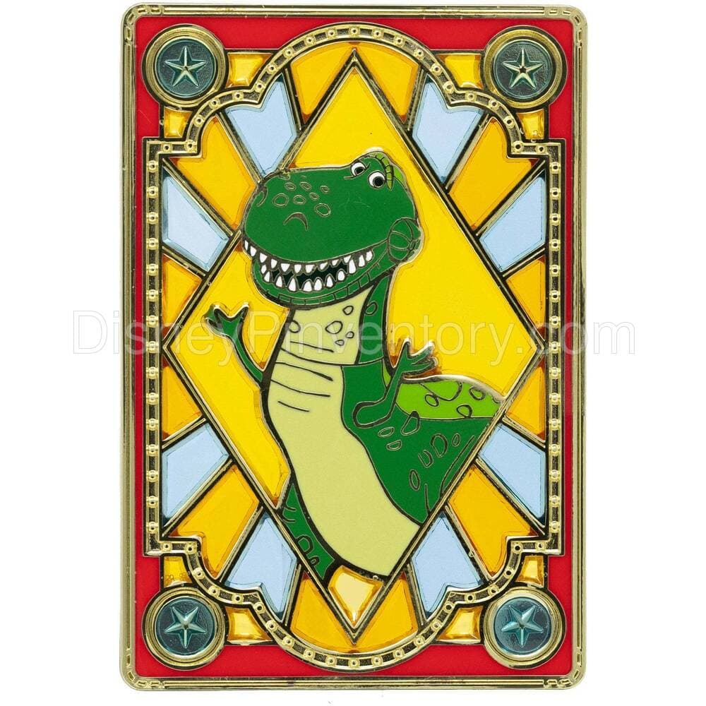 Disney Pixar Stained Glass Series Toy Story Rex Pin - PALM Exclusive - Pin 32615