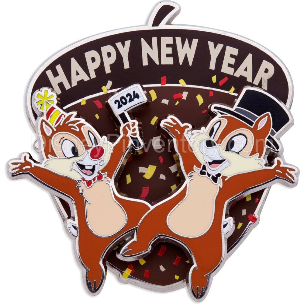 Chip 'n Dale ''Happy New Year 2024'' Pin - Pin 32631