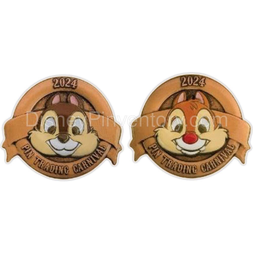 Chip 'n Dale Bronze Pin Set - HKDL Pin Trading Carnival 2024 - Pin 34170