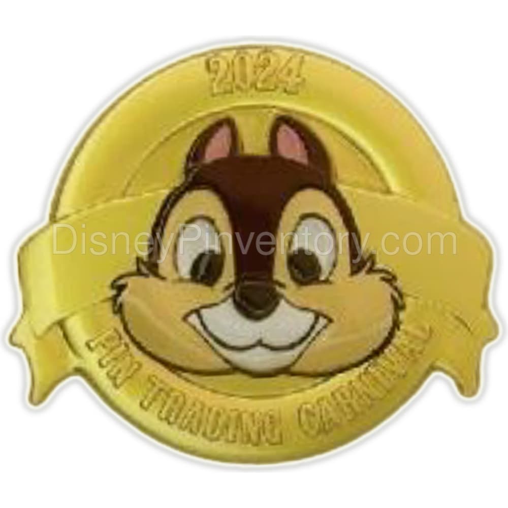 Chip 'n Dale Gold Pin Set - HKDL Pin Trading Carnival 2024 - Chip Pin Only - Pin 34174