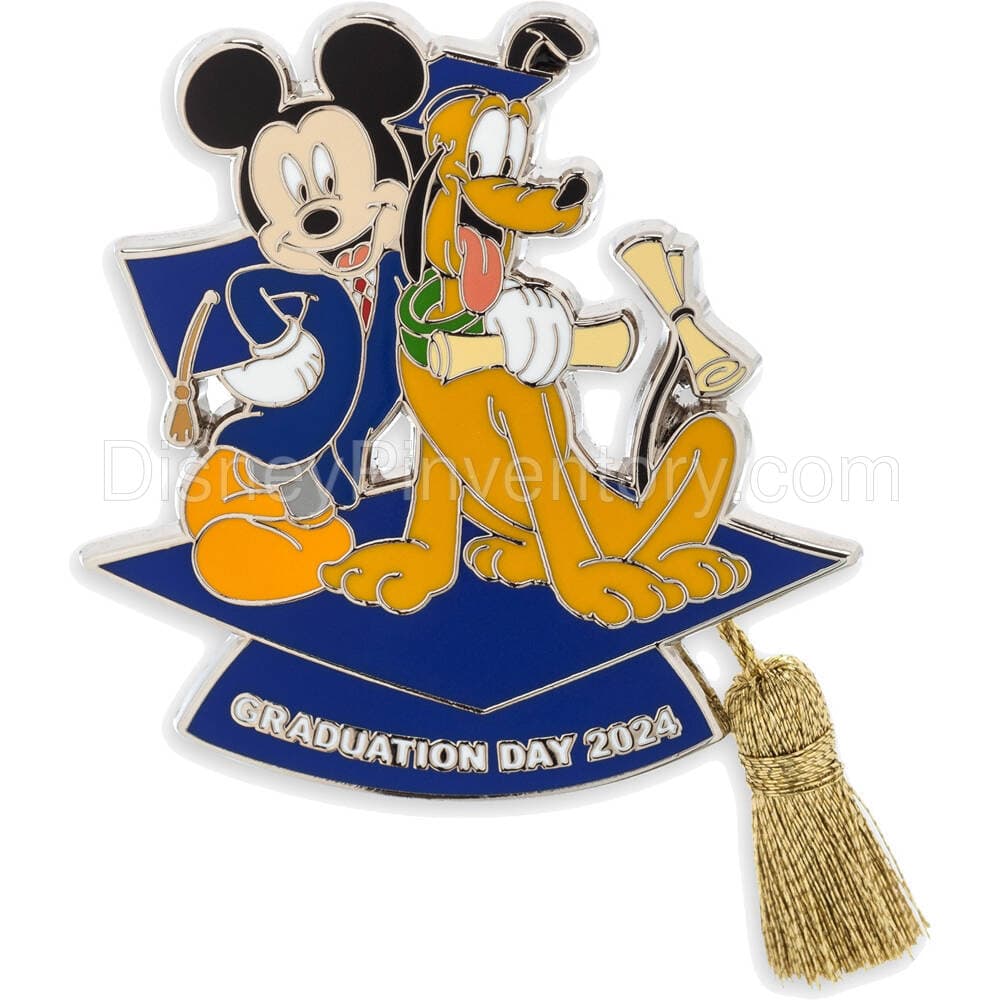 Mickey Mouse and Pluto Graduation Day 2024 Pin - Pin 34685