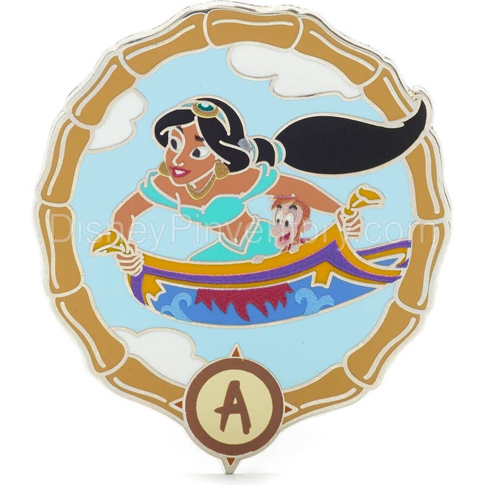 Disney Adventureland Mystery Pin Set - Jasmine at The Magic Carpets of Aladdin Pin - Pin 35470