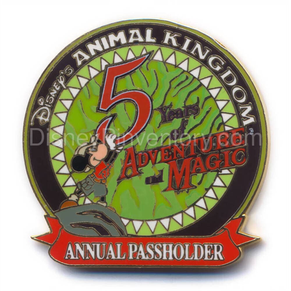 Disney's Animal Kingdom (DAK) - 5 Years of Adventure and Magic Annual Passholder - Pin 35737