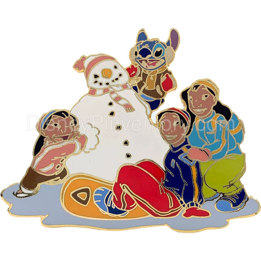 Disney Auctions - Winter Fun - Lilo & Stitch Jumbo Pin - Pin 35744