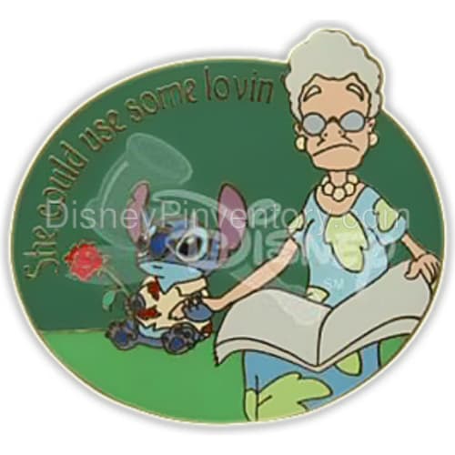 Disney Auctions - Stitch with Old Lady Quote - Pin 35764