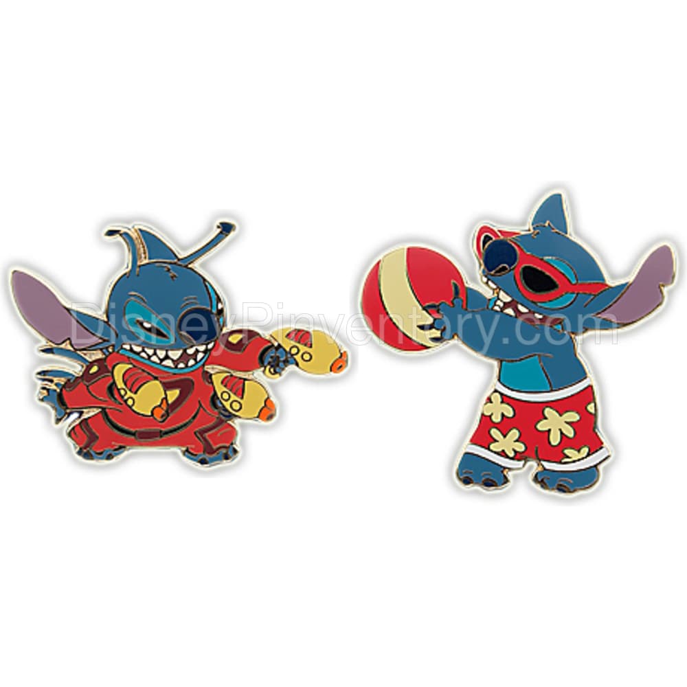 Stitch Naughty and Nice Pin Set - Purple Card - Pin 35878