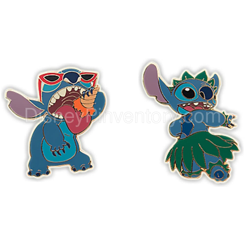 Stitch Naughty and Nice Pin Set - Orange Card - Pin 35894