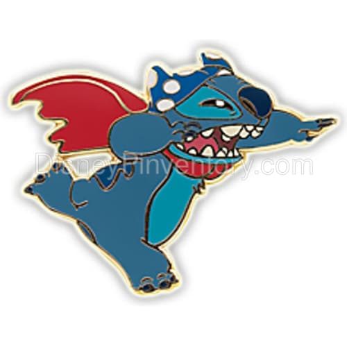 Stitch Naughty and Nice Pin Set - Yellow Card - Superhero - Pin 35907