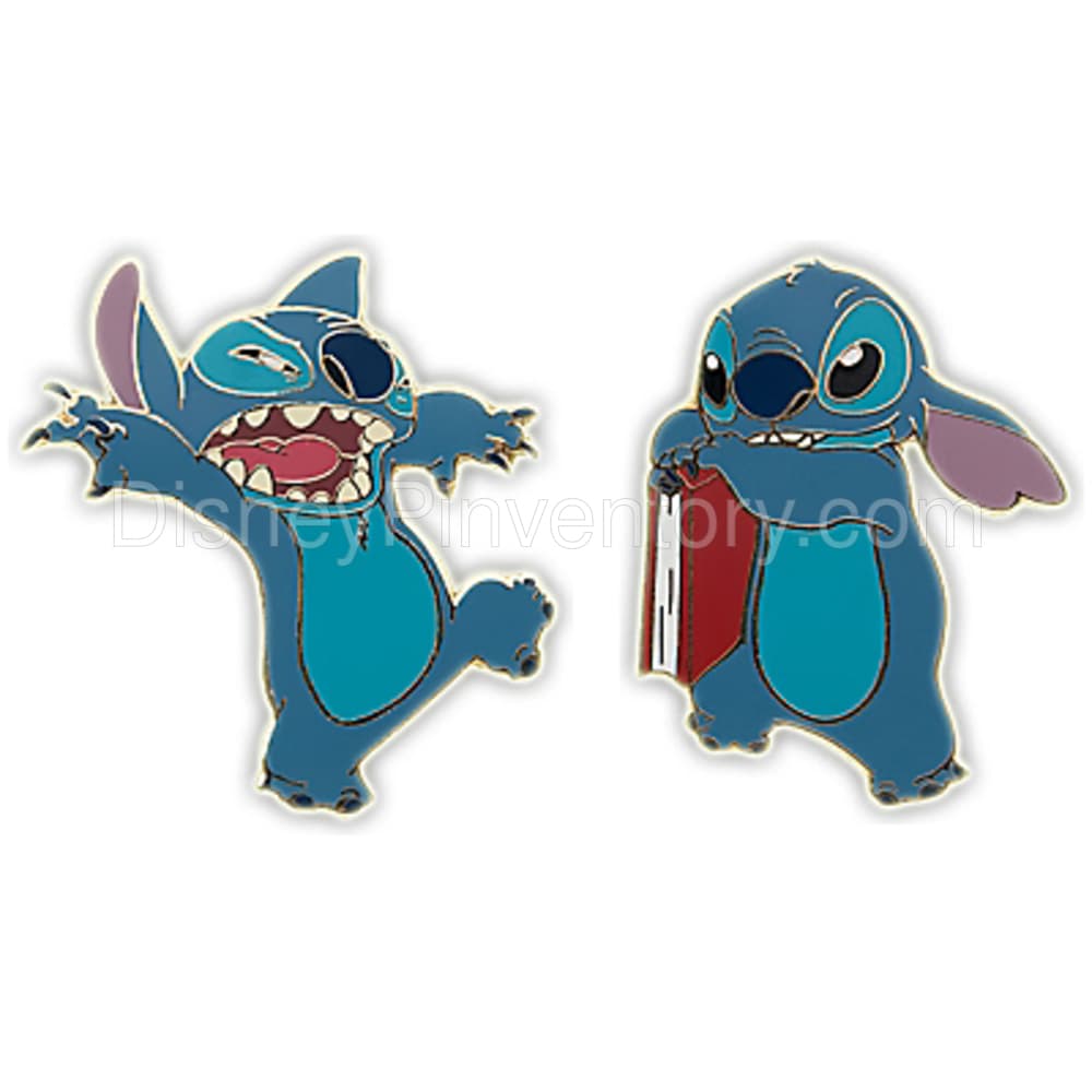 Stitch Naughty and Nice Pin Set - Lime Green Card - Pin 35923