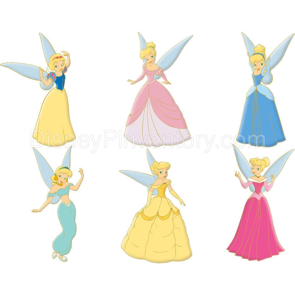Tinker Bell as Disney Princesses 6 Pin Set - Pin 36210