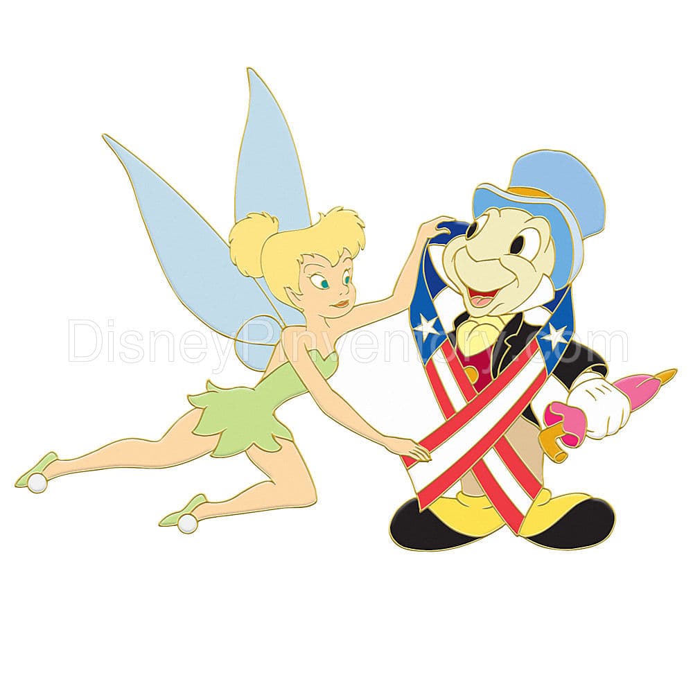 Tinker Bell & Jiminy Cricket Memorial Day Series Pin - Pin 36444