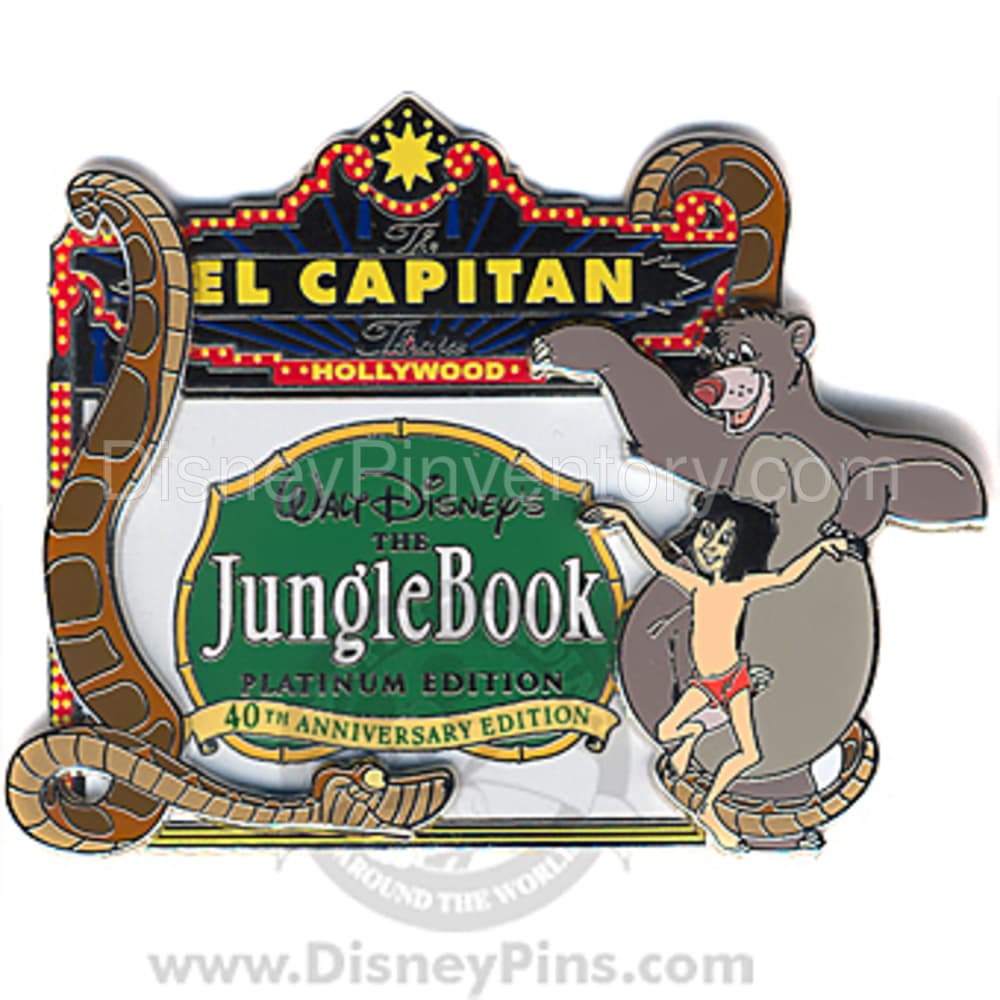 El Capitan Theatre Marquee - Walt Disney's The Jungle Book 40th Anniversary - Pin 36621