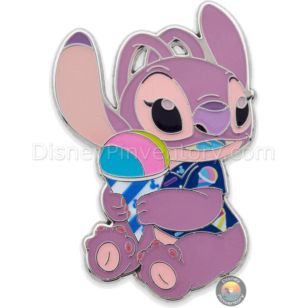 Stitch Attacks Snacks Pin Set - Shaved Ice - July - Angel Pin - Pin 36640