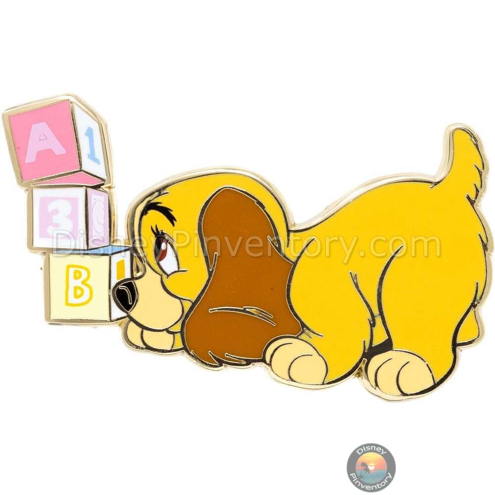 Disney Lady and the Tramp Puppy Lady with Blocks Special Edition Pin - PALM Exclusive - Pin 36873