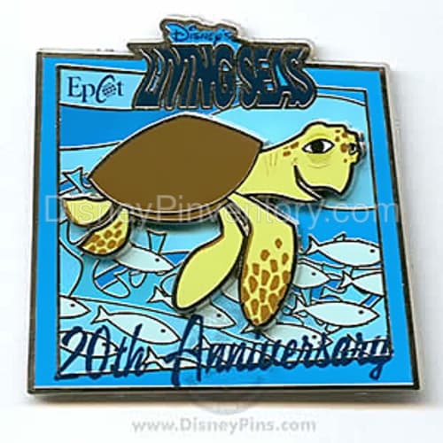 The Living Seas Pavilion - 20th Anniversary - Crush - Pin 3698