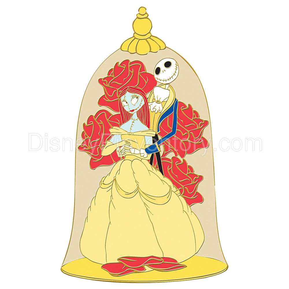 Jack & Sally as Belle & Beast Halloween Dress-Up Series Pin - Pin 37151