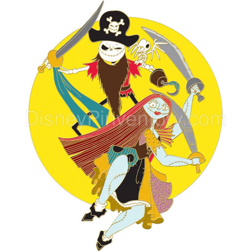 Pirates of the Caribbean Pin Set - Jack Skellington & Sally Pin - Pin 37176