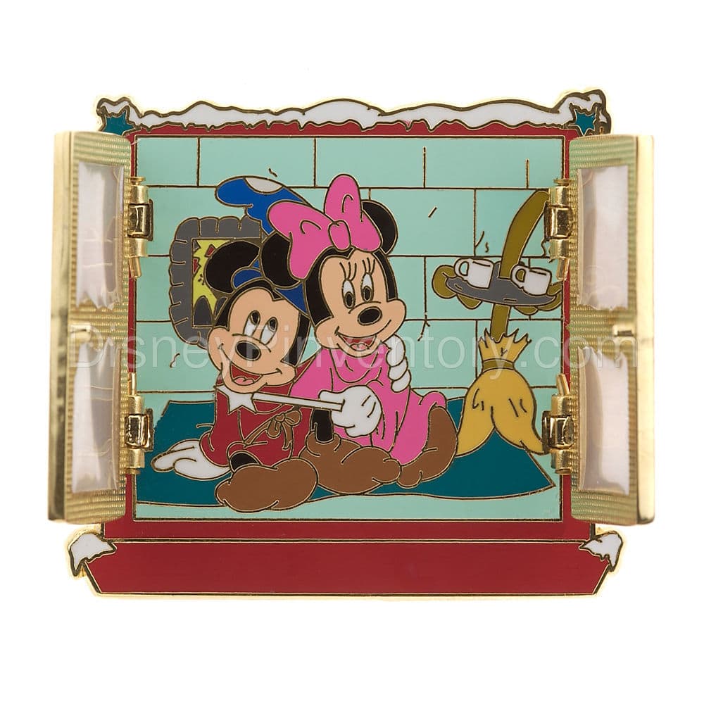 Sorcerer Mickey & Minnie Winter Windows Series Pin - Pin 37220