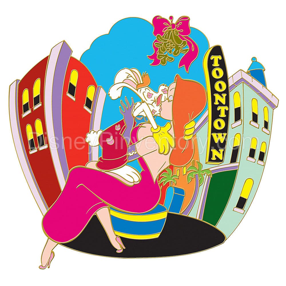 Roger & Jessica Rabbit Mistletoe Series Pin - Pin 37255