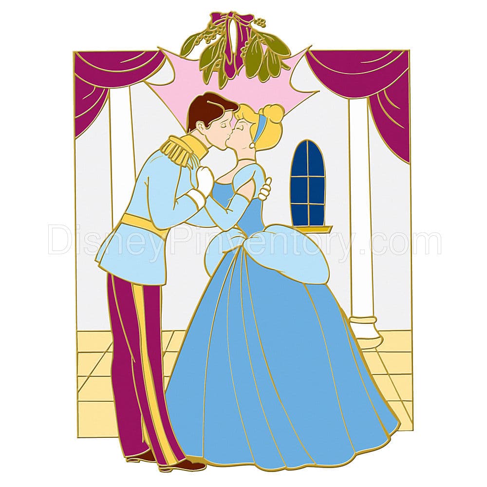 Cinderella & Prince Charming Mistletoe Series Pin - Pin 37257