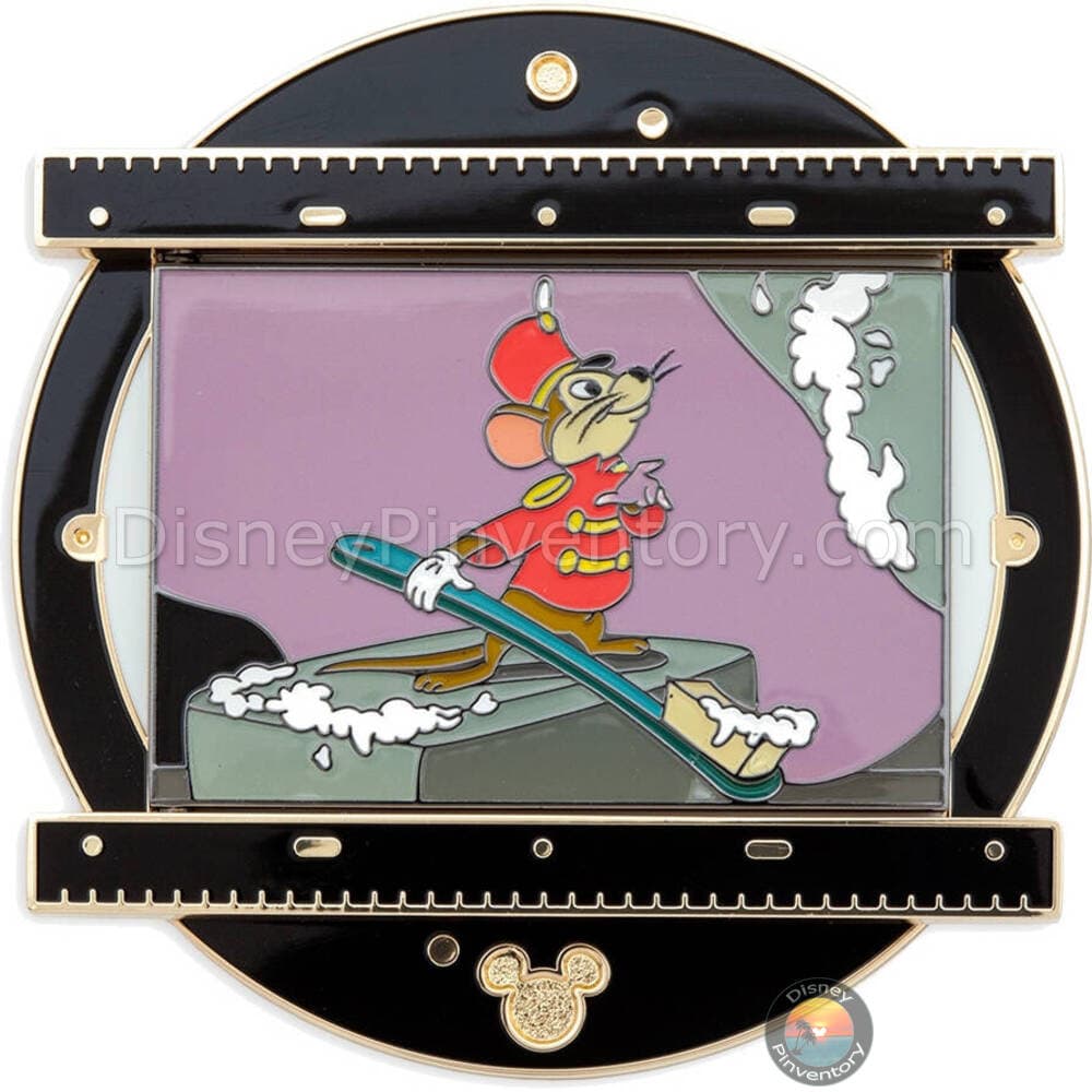 Disney Animation Desk Slider Pin Set A - Joy on the Screen - Timothy Q. Mouse Pin - D23: The Ultimate Disney Fan Event - Pin 37329