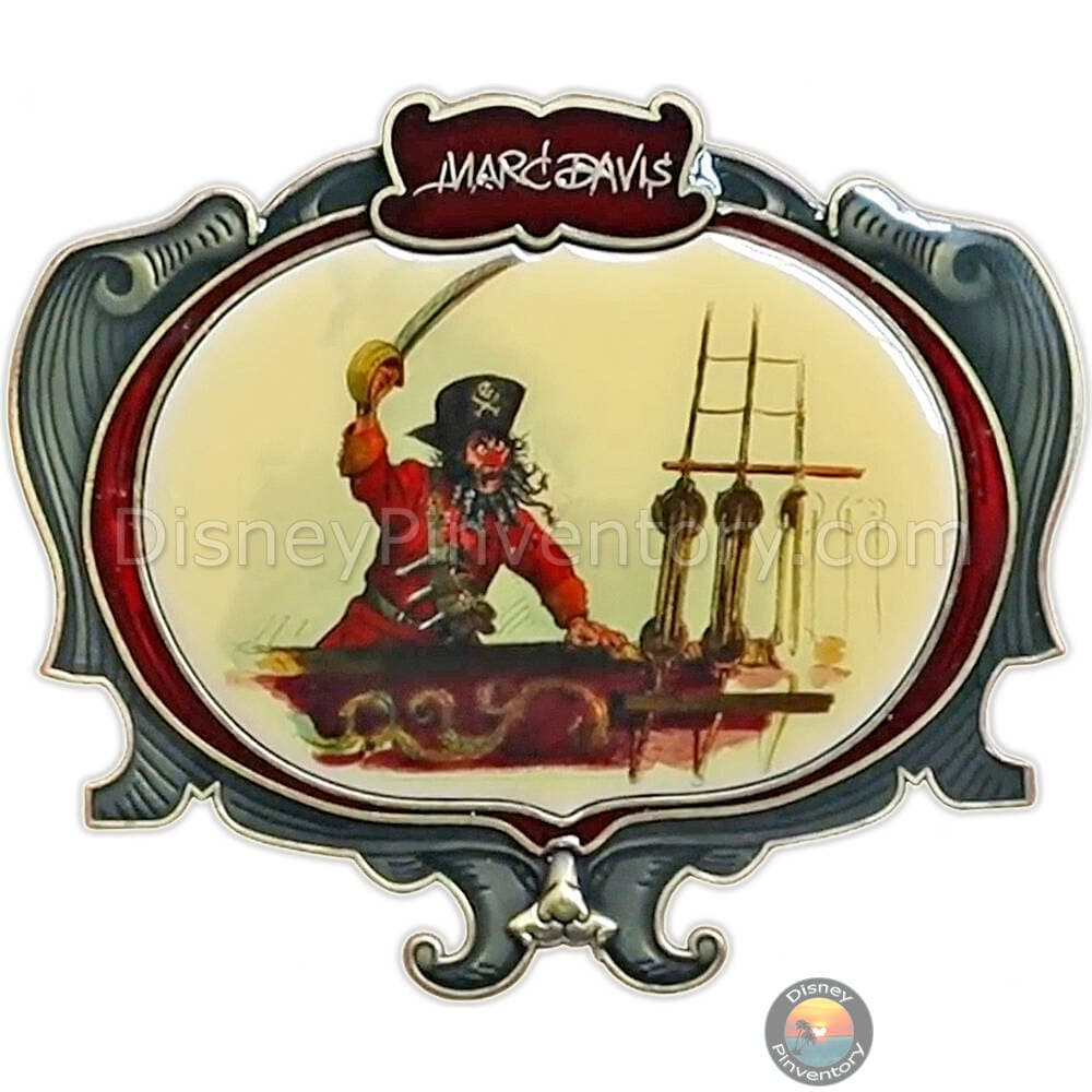 WDI - Marc Davis Pirates of the Caribbean Concept Art Pin - Captain on Ship - Pin 37362