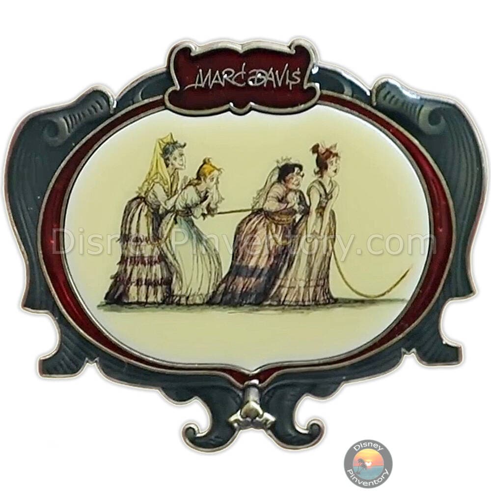 WDI - Marc Davis Pirates of the Caribbean Concept Art Pin - Auction Scene with Four Ladies - Pin 37363