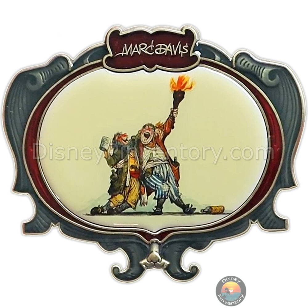 WDI - Marc Davis Pirates of the Caribbean Concept Art Pin - Singing Pirates with Torch - Pin 37367