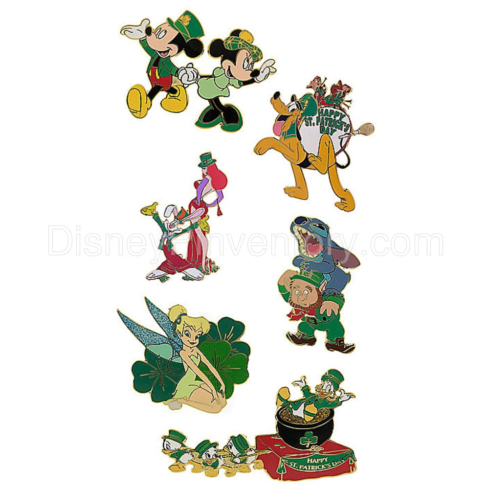 Disney Auctions - St. Patrick's Day Character Parade Set of 6 LE Pins - Pin 3811
