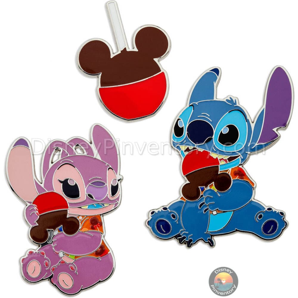 Stitch Attacks Snacks Pin Set - Candy Apple - September - Pin 38115