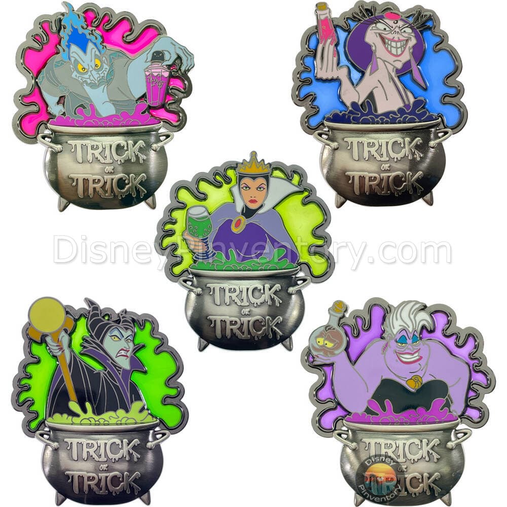Disney 2024 Halloween Trick or Treat Villains Pin Set - Pin 38222