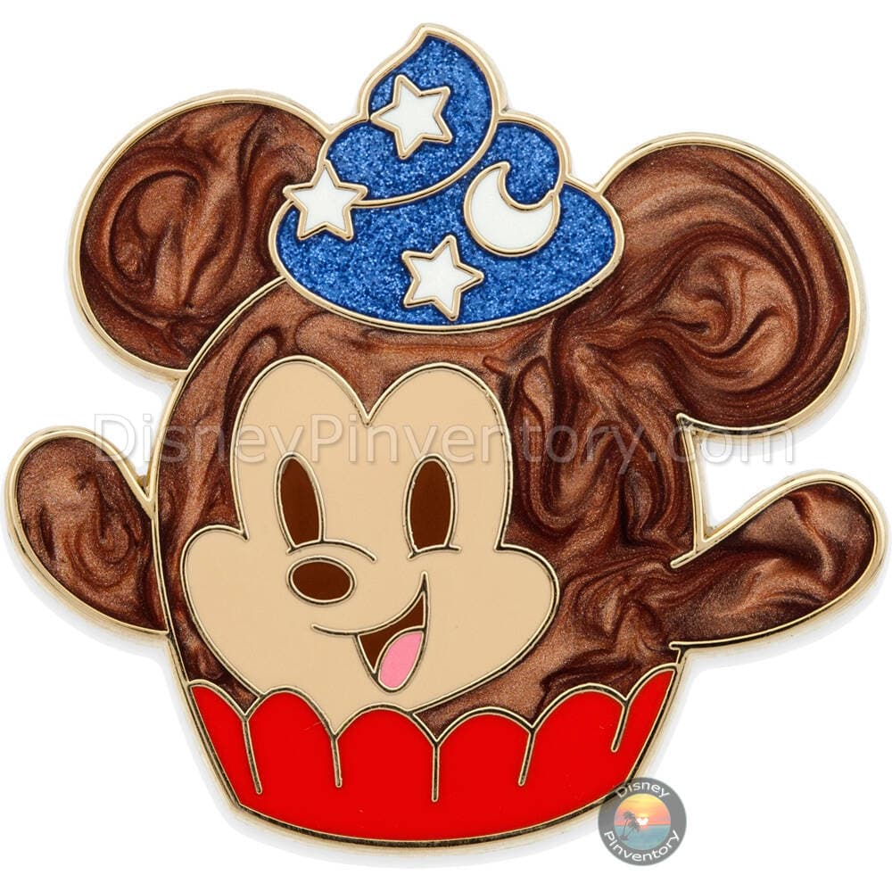 Sorcerer Mickey Mouse Limited Edition Disney Munchlings Chocolate Mousse Cupcake Pin - Fantasia - Pin 39340