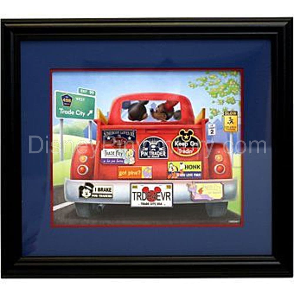 Framed Set - Trade City Bumper Stickers - Trade City, USA - Disney Pin Celebration 2010 - RSP Item #45 - Pin 40046