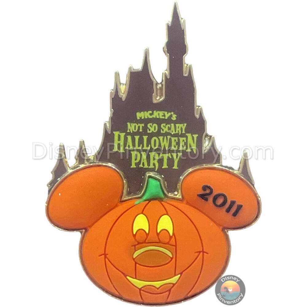 Mickey's Not So Scary Halloween Party 2011 Framed Set - Castle with Mickey Pumpkin Completer Pin - Pin 40502