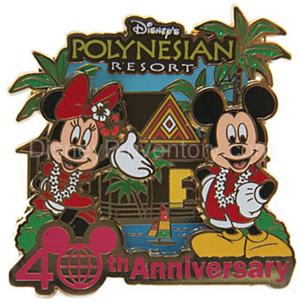 40th Anniversary of Walt Disney World - Disney's Polynesian Resort - Pin 40515