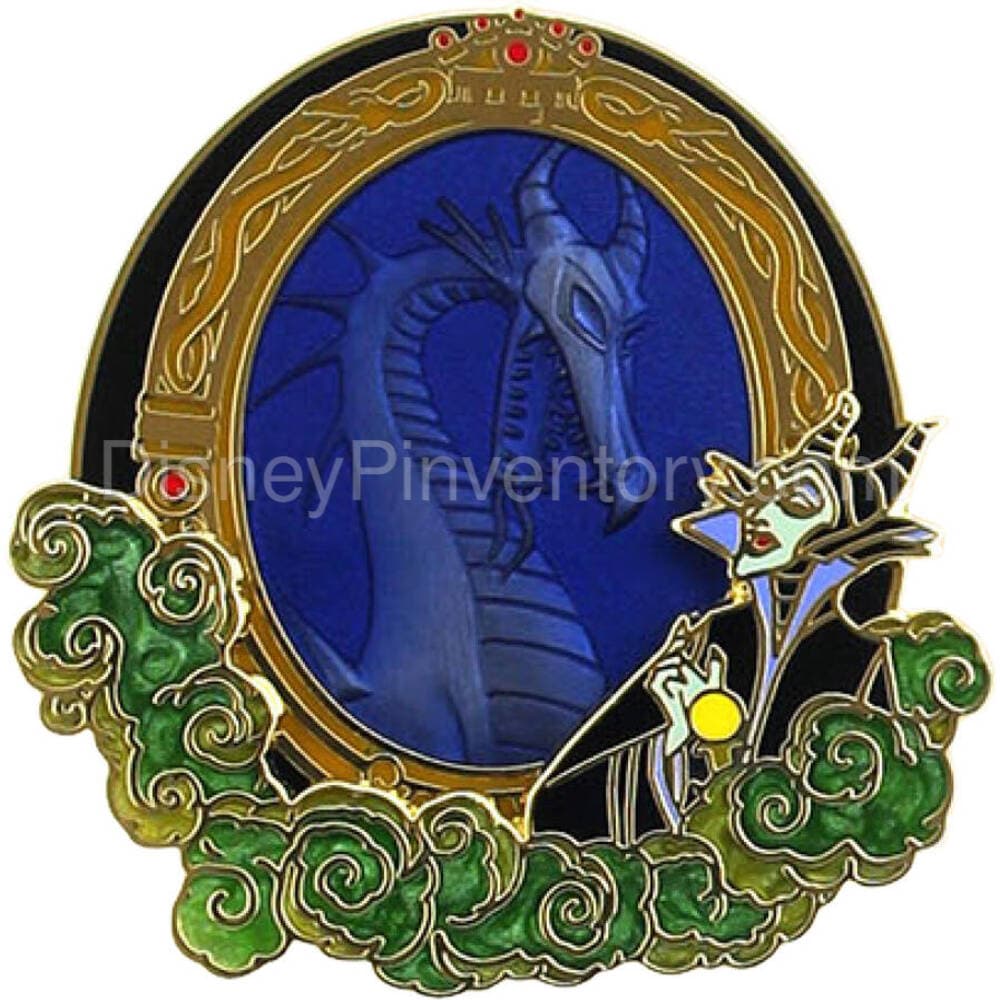 13 Reflections of Evil: Villains Mirror Image Box Pin Set - Maleficent/Dragon Pin - Pin 40737