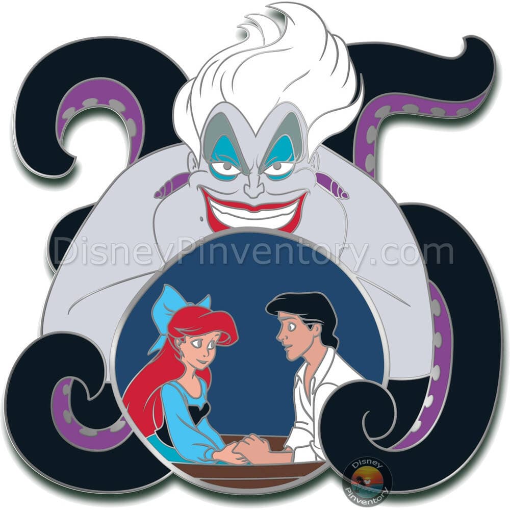 D23-Exclusive The Little Mermaid 35th Anniversary Glow-in-the-Dark Pin - Pin 40793