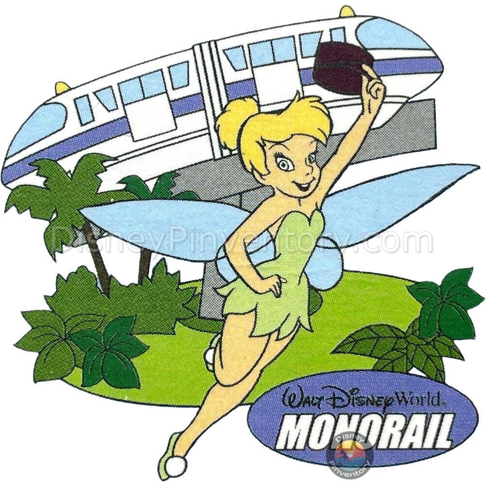 Walt Disney World Resort Monorail Framed Pin Set - Tinker Bell with Purple Monorail Completer Pin - Pin 40894