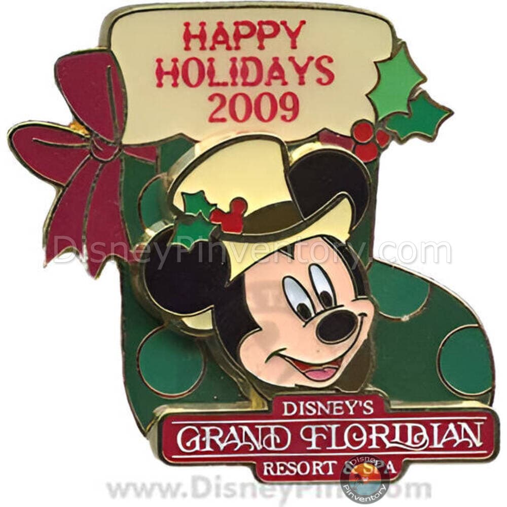 Happy Holidays 2009 - Disney's Grand Floridian Resort & Spa - Mickey Mouse - Pin 40899