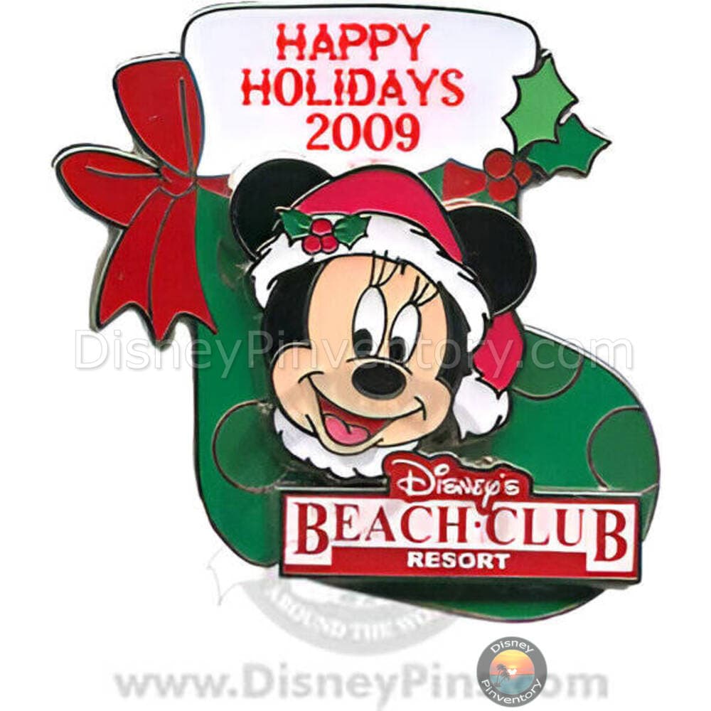 Happy Holidays 2009 - Disney's Beach Club Resort - Minnie Mouse - Pin 40905