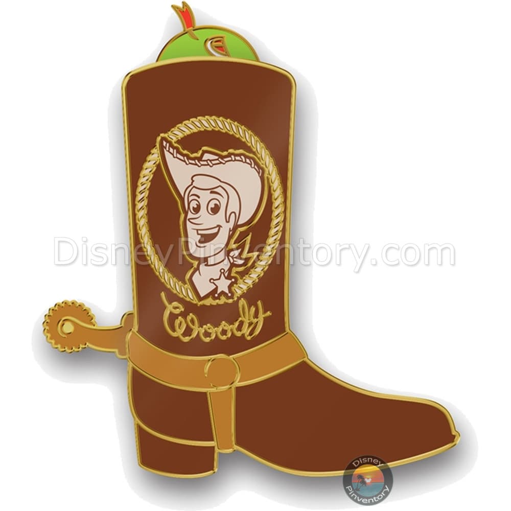 D23-Exclusive Toy Story 2 25th Anniversary Woody's Roundup Pin Set - Woody Boot with Snake Pin - Pin 41343